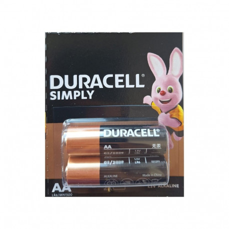 Battery - Duracell Simply AA 1.5V Alkaline Batteries 2 Pack
