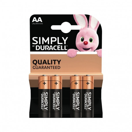 Battery - Duracell Simply AA 1.5V Alkaline 4 Pack