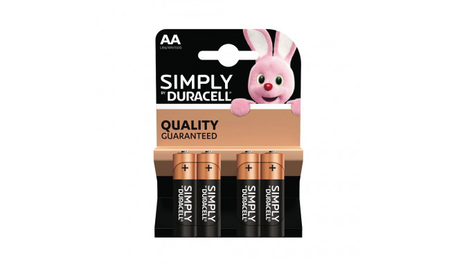 Battery - Duracell Simply AA 1.5V Alkaline 4 Pack