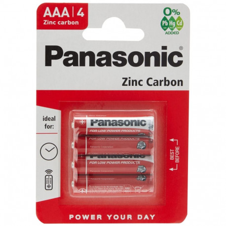 Battery - Panasonic AAA Zinc Carbon 1.5V 4-pack