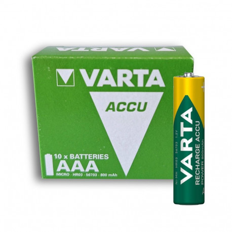 Battery - Varta AAA R2U 800mAh 1.2V Rechargeable 10 pcs