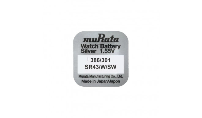 Battery - Murata 386 1.55V Silver Oxide 11.6mm