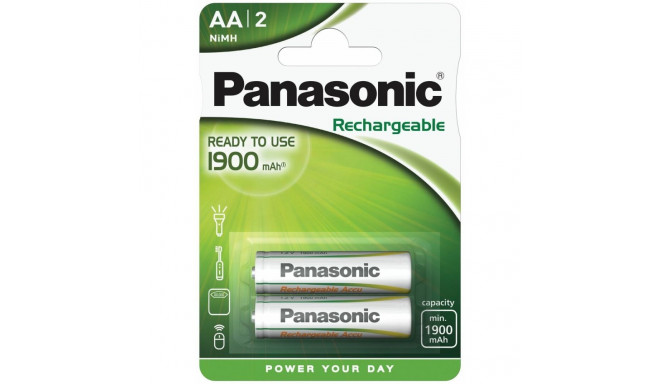 Battery - Panasonic AA 1900mAh Rechargeable 1.2V 2 Pack