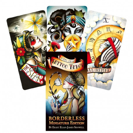 Tarot Card - Eight Coins Tattoo Tarot Mini Edition 78 Cards 4.0 x 7.5 cm
