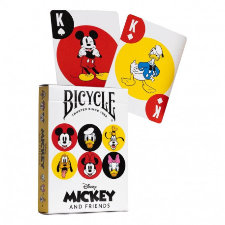 Playing Cards - Disney Mickey and Friends Bicycle 63.5x88.9mm Plastic-Coated