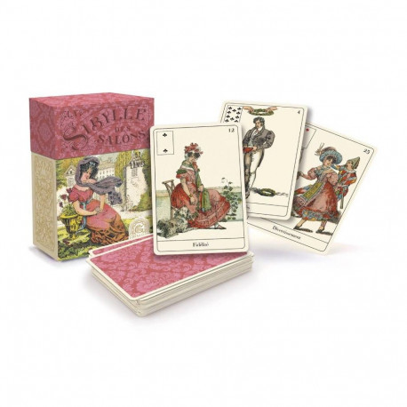 Tarot Card Deck - La Sibyle des Salons Kortos 67 Cards with Guide 13x9.2x4.2 cm