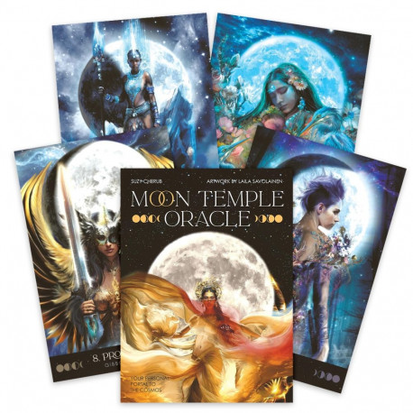 Oracle Deck - Blue Angel Moon Temple Oracle 44 Cards 256-Page Guide