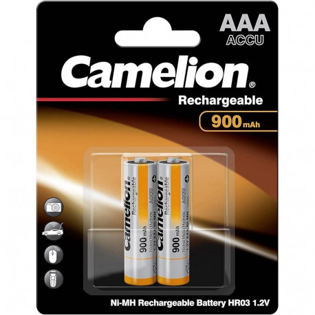 Battery - Camelion HR03 AAA 900mAh 1.2V Rechargeable Batteries 2 pcs