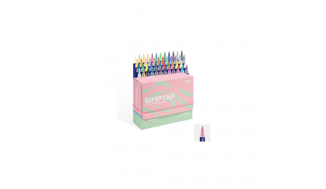 Acrylic Marker Pen - ARRTX Simptap 48 Colours Brush Tip 1-6mm