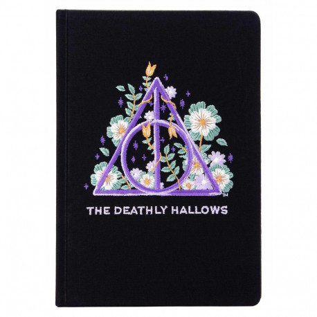 Notebook - Harry Potter Deathly Hallows Embroidered Journal 192 Pages 15x21.5 cm