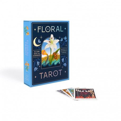 Tarot Card Deck - Floral Taro 78 Cards with 80-Page Guide 15.8x21x4.8 cm