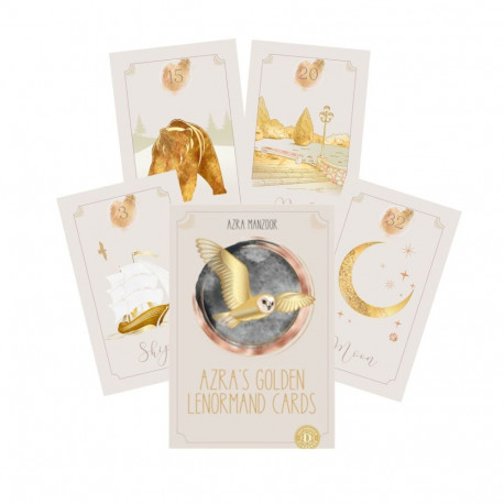 Oracle Cards - Azra’s Golden Lenormand 36 Cards 140-Page Booklet Made in Germany