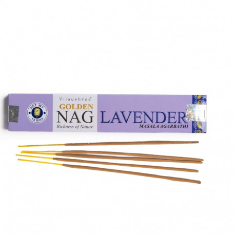 Incense Stick - Golden Nag Lavender Smilkalai Vijayshree 15 Sticks