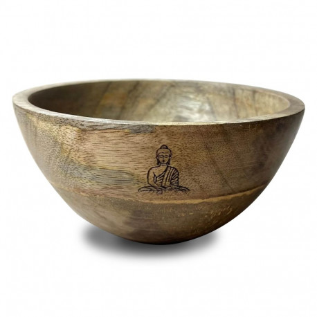 Incense Ritual Bowl - Ancient Wisdom Buda Wooden 14x7 cm
