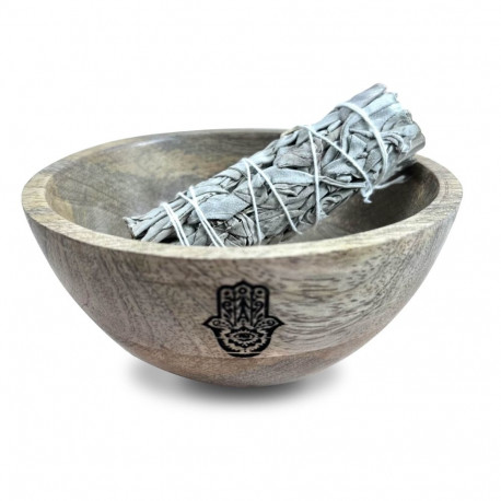 Incense Ritual Bowl - Ancient Wisdom Hamsa 14 × 7 cm