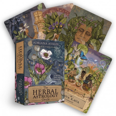 Oracle Card Deck - Herbal Astrology Oracle 55 Cards Guidebook 10 x 13.8 cm