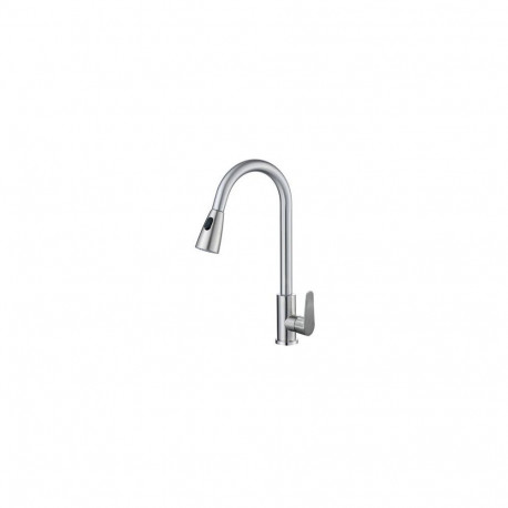 KITCHEN MIXER WITH PULL OUT IN NICKEL