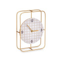 Table clock Squared Black Metal MDF Wood 18,5 x 25,5 x 6 cm (6 Units)