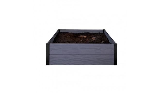 Square flower bed border Maple Square 106x106x32cm grey 7290112634146
