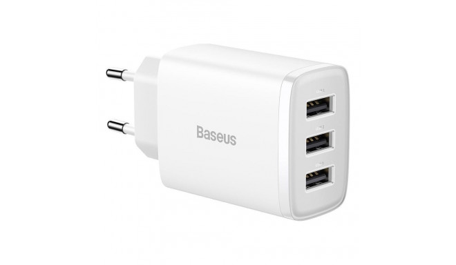 Baseus CCXJ020102 laadija 3x USB-A 3.4 A (BSU3406WHT)