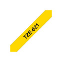 Brother | TZe-621 Lamineeritud Teip | Must Kollasel | TZe | 8 m | 9 cm
