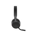 JABRA Evolve2 75 on-ear Bluetooth juhtmevaba aktiivse mürasummutusega USB-C mürasummutav must Micros