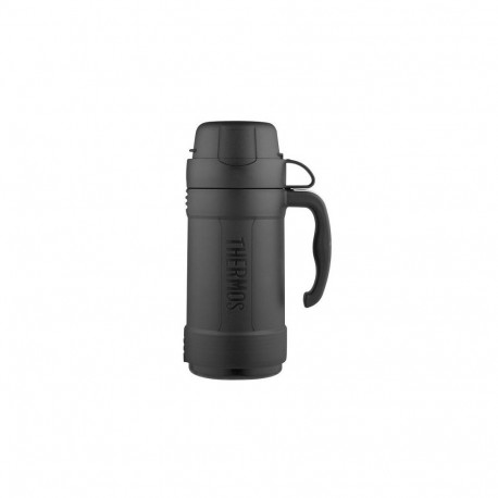 500 mll glass thermos flask with one cup THERMOS - black