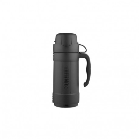 750 ml glass thermos flask with one cup THERMOS - black