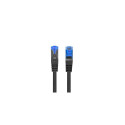 Lanberg Patchcord Cat.6A S/FTP LSZH CCA Black Fluke Passed | PCF6A-10CC-0050-BK | 0.5 m