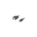 Lanberg HDMI to DVI-D Cable, Single Link with Gold-Plated Connectors | CA-HDDV-10CC-0018-BK | HDMI t