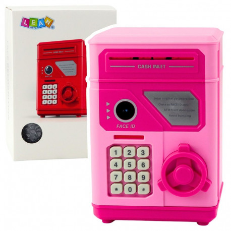 elektrooniline seif pangaautomaadi säästupurk PIN-koodiga lastele roosa