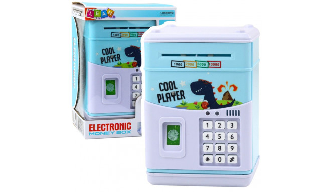 elektrooniline seif pangaautomaadi säästupõrsas PIN-koodiga lastele dinosaurus sinine