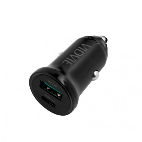autolaadija 30 W USB + USB tüüp C PowerDelivery ja QuickCharge funktsiooniga