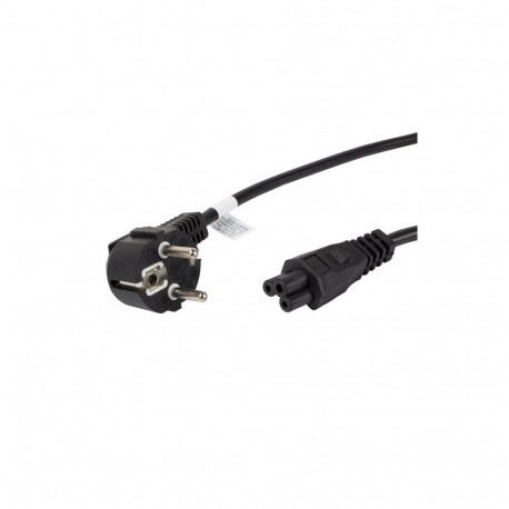 Power Cable - Lanberg CEE 7/7 to C5 0.18m Black
