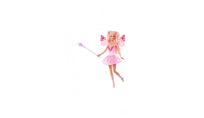 Barbie Fantasy Fairy Doll with Color-Change Wings and Outfit, Includes Toy Wand with Sponge &amp