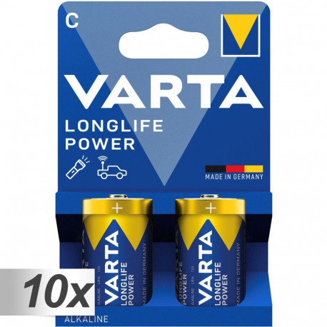 10x2 Varta Longlife Power Baby C LR 14 VPE Innenkarton