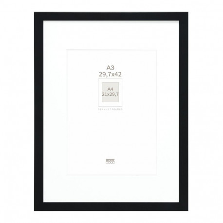 Deknudt S66KF2 P1 DIN A3 29,7x42 Wood black with Passepartout