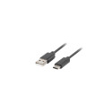 Lanberg USB Type-C – USB Type-A 2.0 kaabel, 0,5 m | CA-USBO-10CU-0005-BK | USB Type-C – USB Type-A