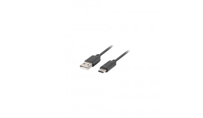 Lanberg USB Type-C – USB Type-A 2.0 kaabel, 0,5 m | CA-USBO-10CU-0005-BK | USB Type-C – USB Type-A