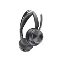 HP Poly Voyager Focus 2 Microsoft Teams Certified USB-C-C Headset +USB-C/A Adapter + Charging Stand 