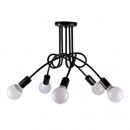 ZD74A NOWOCZESNA LAMPA ŻYRANDOL 5 CZARNY