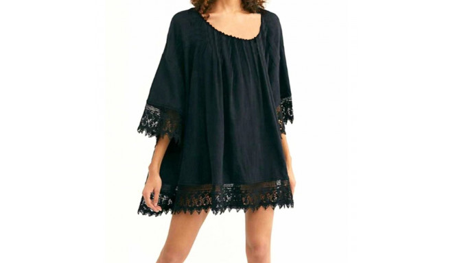 BQ49A TUNIKA PLAŻOWA PAREO NARZUTKA BLAC