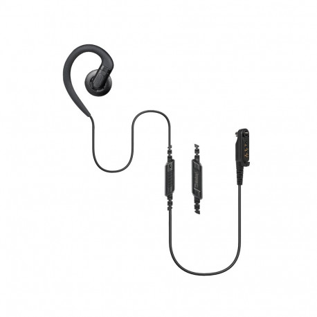 EM-3449- H4/SC/1W 1-juhtmeline pöörlev C-kujuline kõrvaklapp koos sisseehitatud PTT-mikrofoniga,  ee