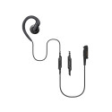 EM-3449- H4/SC/1W 1 wire swivel C shape earpiece with inline PTT mic for ,with removable eartip, for