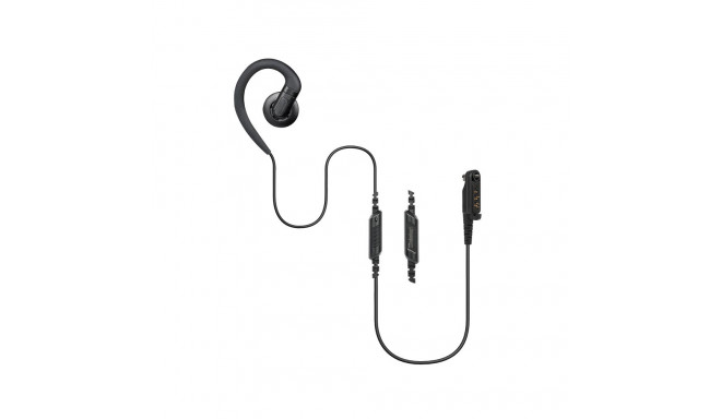 EM-3449- H4/SC/1W 1 wire swivel C shape earpiece with inline PTT mic for ,with removable eartip, for