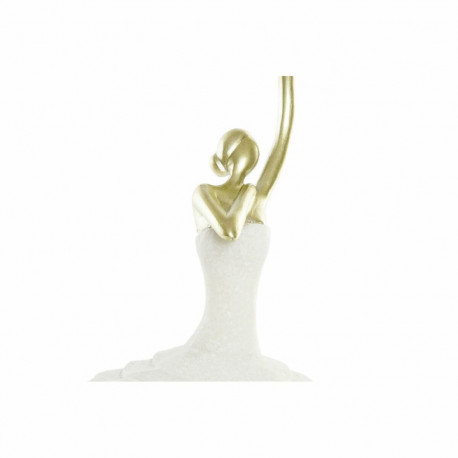 Dekoratiivkuju DKD Home Decor Valge Kuldne Romantiline Baleriin 13,5 x 12,5 x 40 cm