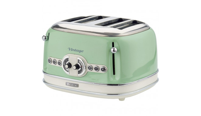 Ariete Vintage 4-slot toaster 156 (light green, 1,600 watts, for 4 slices of toast)