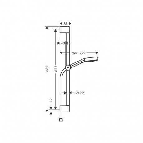 Hansgrohe Pulsify 24160700 käsidušikomplekt
