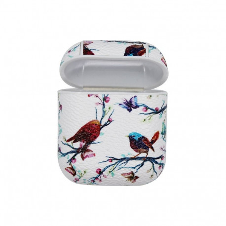 Airpods laadimiskarbiümbris CBAP25, valge + linnud