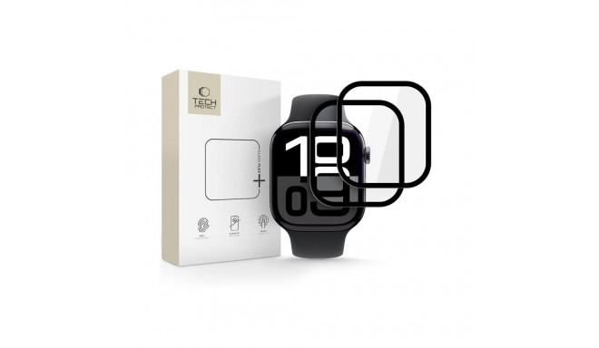 SZKŁO HYBRYDOWE TECH-PROTECT GLASS FLEX+ 2-PACK APPLE WATCH 10 / 11 (46 MM) BLACK